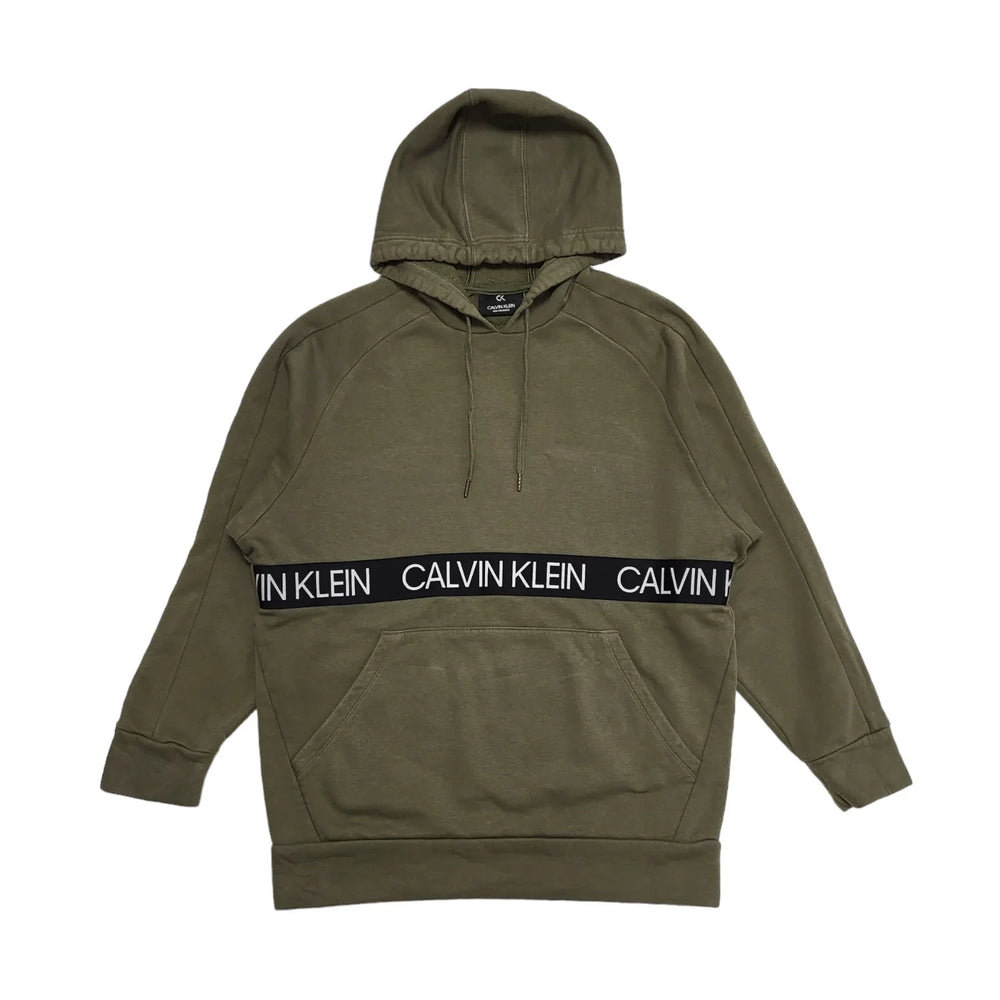 Calvin Klein Hoodie Green Drawstring Sports Mens UK Size XS BB565