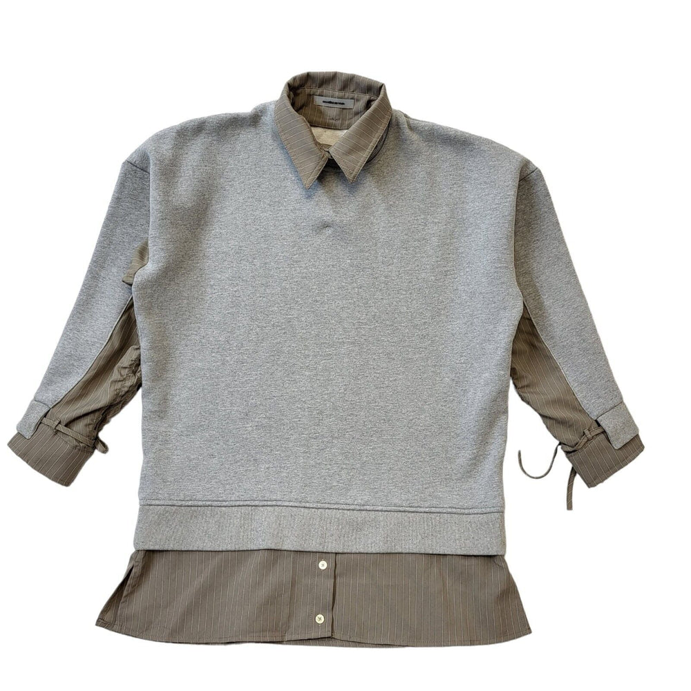 Maneire De Voir Grey Brown Over-sized Shirt/Jumper Uk Women's Uk S 6 G617