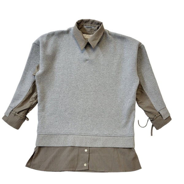 Maneire De Voir Grey Brown Over-sized Shirt/Jumper Uk Women's Uk S 6 G617