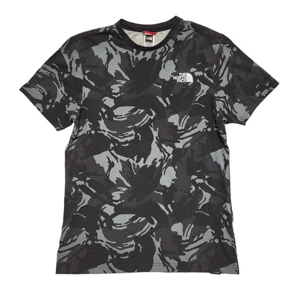 The North Face Grey Camouflage Short Sleeve T-Shirt Uk Men's Size Small DD795