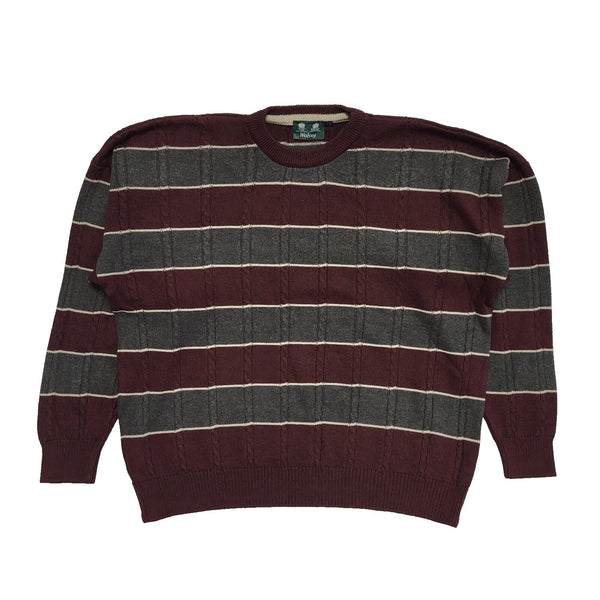 Wolsey Grey Red Crew Neck Wool Jumper Uk Men's Size L L588
