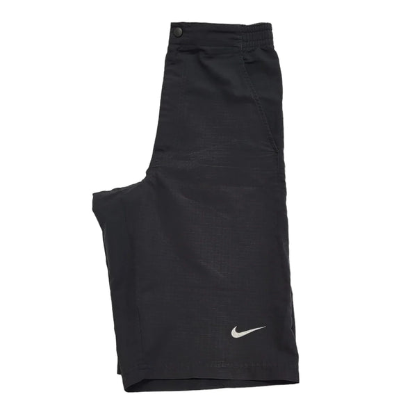 Nike Vintage 90's Black Zipped Sport Shorts With Pockets Uk Men's Size S W30 L12