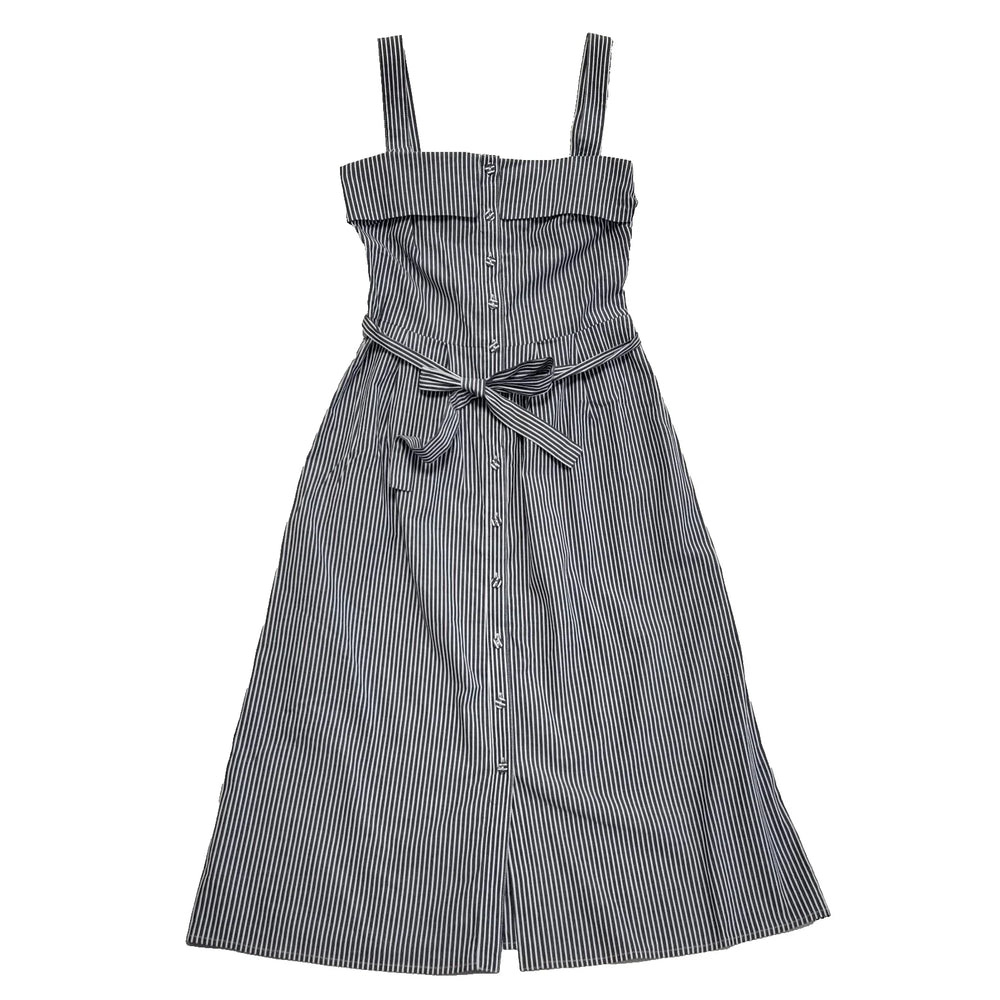 Oasis Grey White Striped Sleeveless Casual Dress Uk Women's Size 8 L682