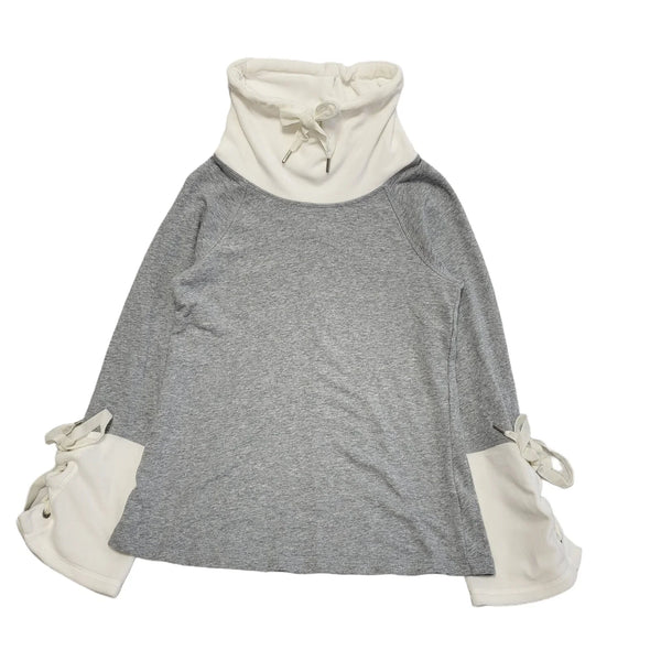 Calvin Klein Grey Sweatshirt High Neck Tie Neck Womens Size XS DD607