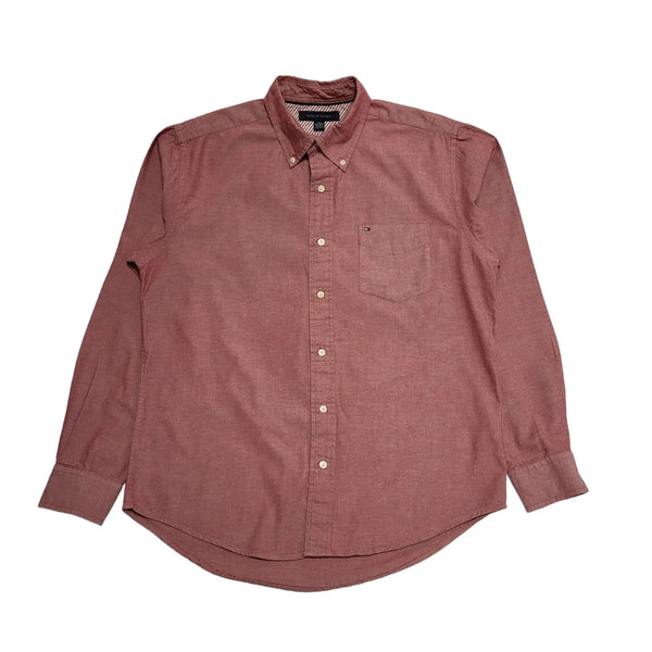 Tommy Hilfiger Pink Long Sleeve Shirt Uk Men's Medium BB387