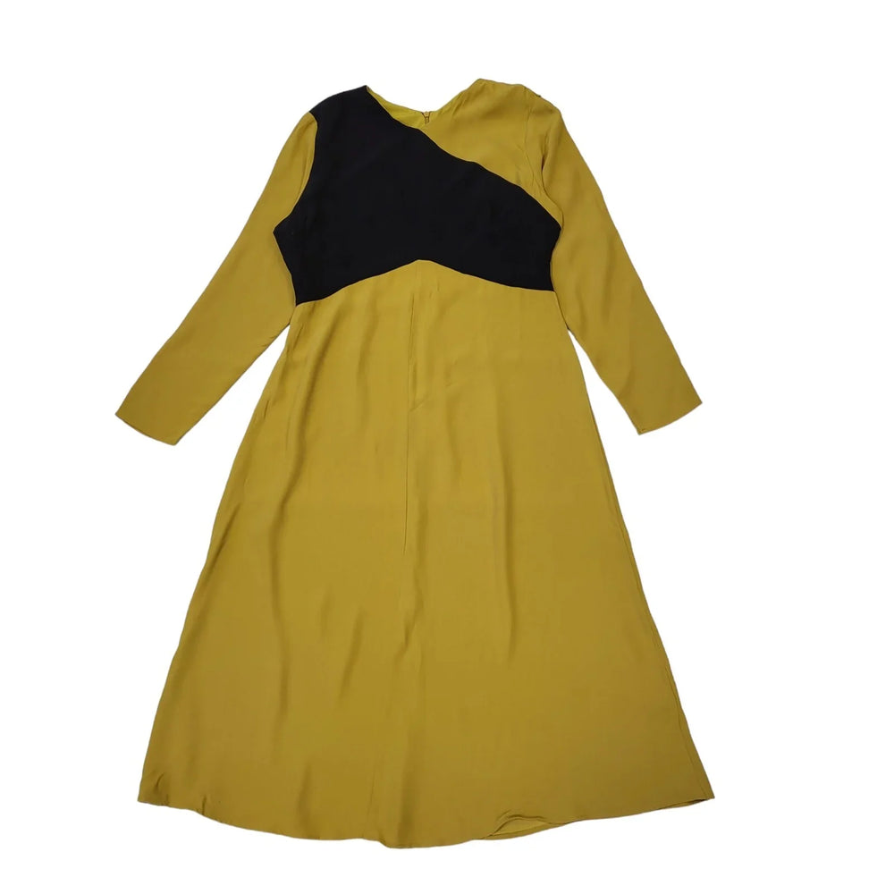 Finary Gracie Dress Gold & Black Long Sleeve Evening Women's Size 14 Bnwt EE108
