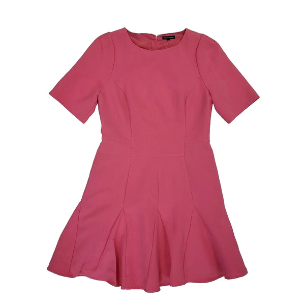 Warehouse Pink Fluted Hem Summer Dress Women's Uk L 12 BNWT H854