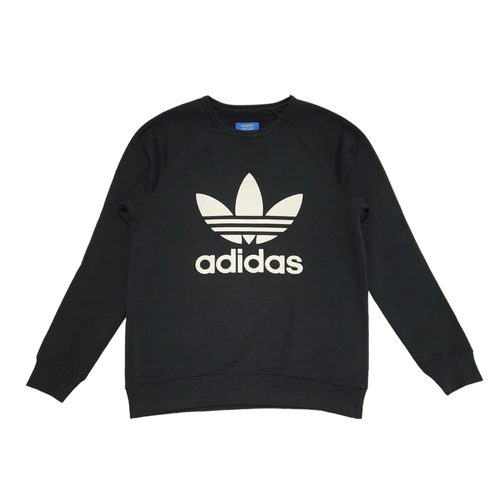 Adidas Sweatshirt Sports Black Long Sleeve Mens UK Size M BB586