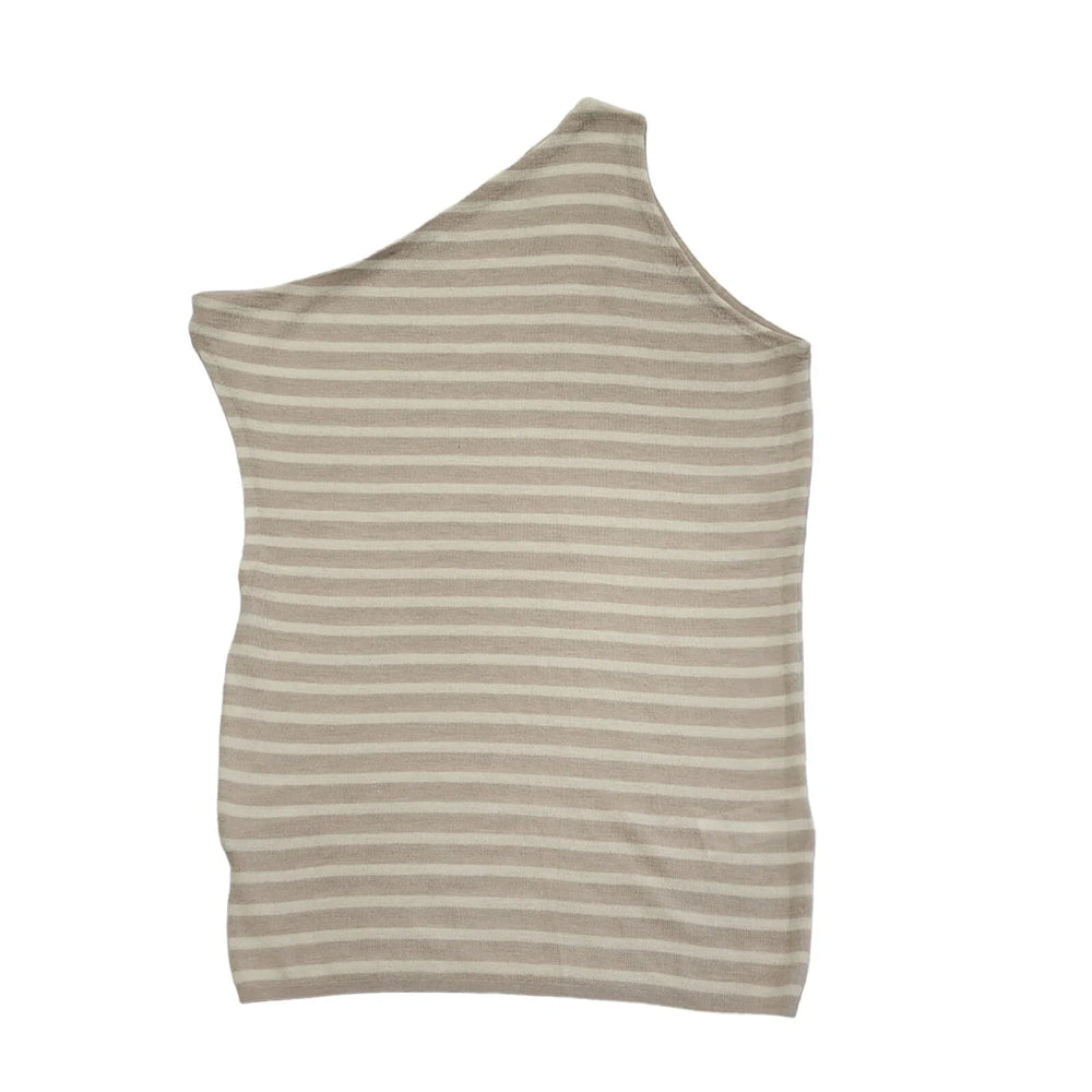 Reiss Pink & White Striped One Shoulder Top Womens UK Size Large CC28