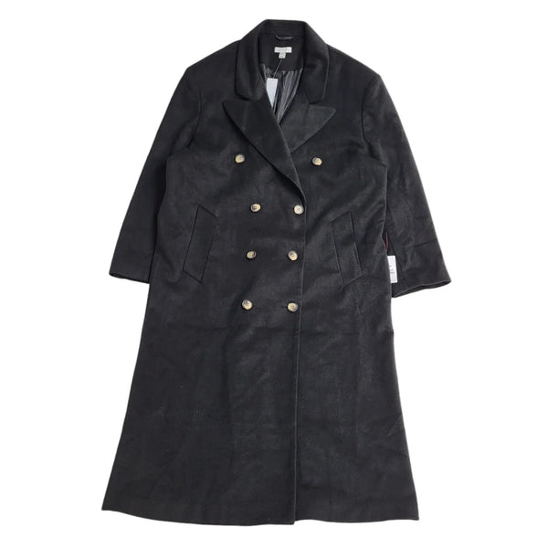 Topshop Black Double Breasted Overcoat UK Women's 16 Bnwt EE915