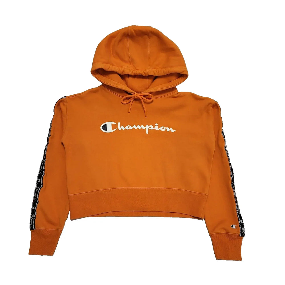 Champion Orange Cropped Sweatshirt Hoodie Uk Women's Medium L428