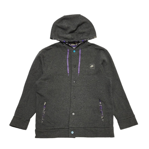 Nike Grey Snap Fasten Sweatshirt Hoodie Boy's uk Age13-15 Years BB242