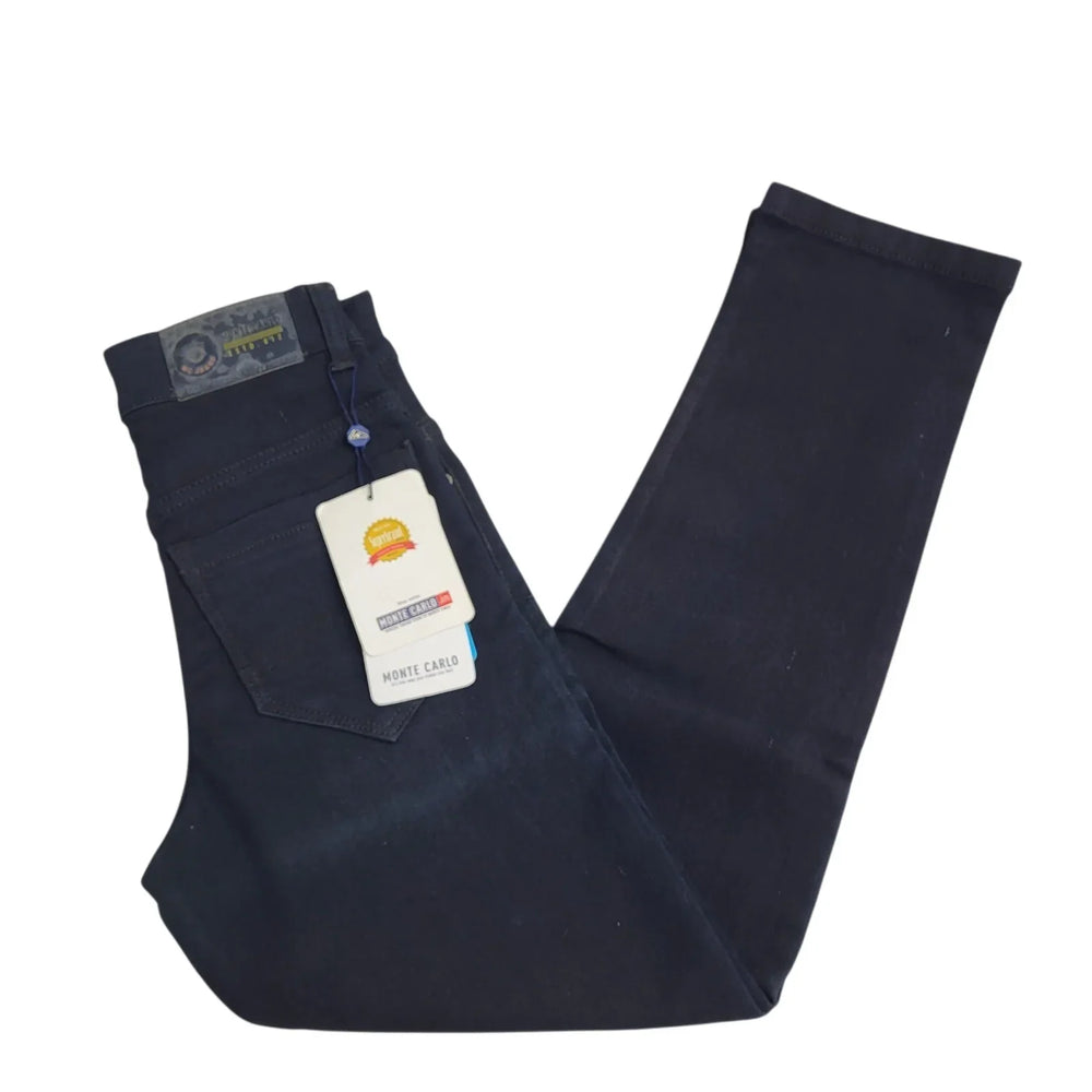 Monte Carlo Denim Jeans Black Straight Uk Kid's Age 7-8 Years W21 L24 L836