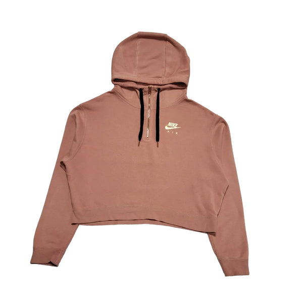 Nike Pink Cropped Drawstring Sweatshirt Hoodie UK Women's M 10 K605