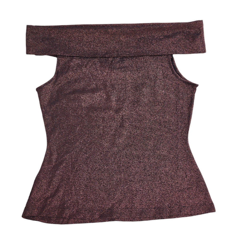 Coast Pink/Black Sparkly Off Shoulder Peplum Top Women's UK 14 EE424