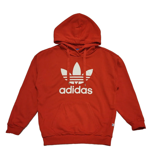Adidas Red Drawstring Sports Sweatshirt Hoodie Uk Women's Size S K759
