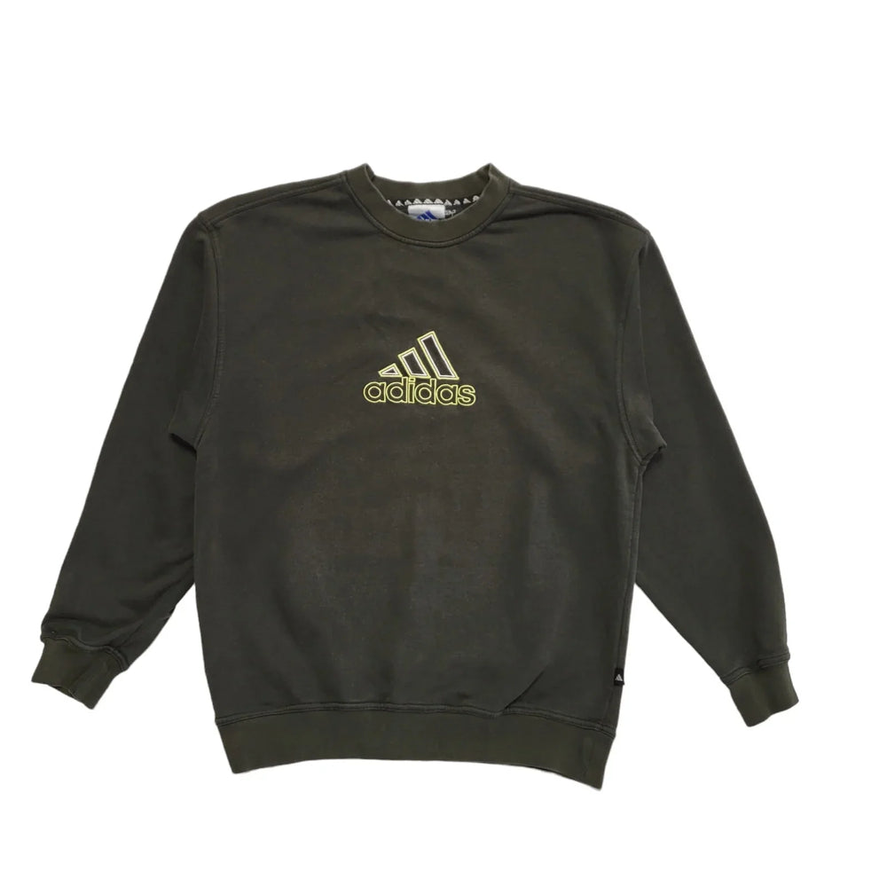 Adidas Dark Grey Vintage 90s Sweatshirt Uk Men's Size Medium