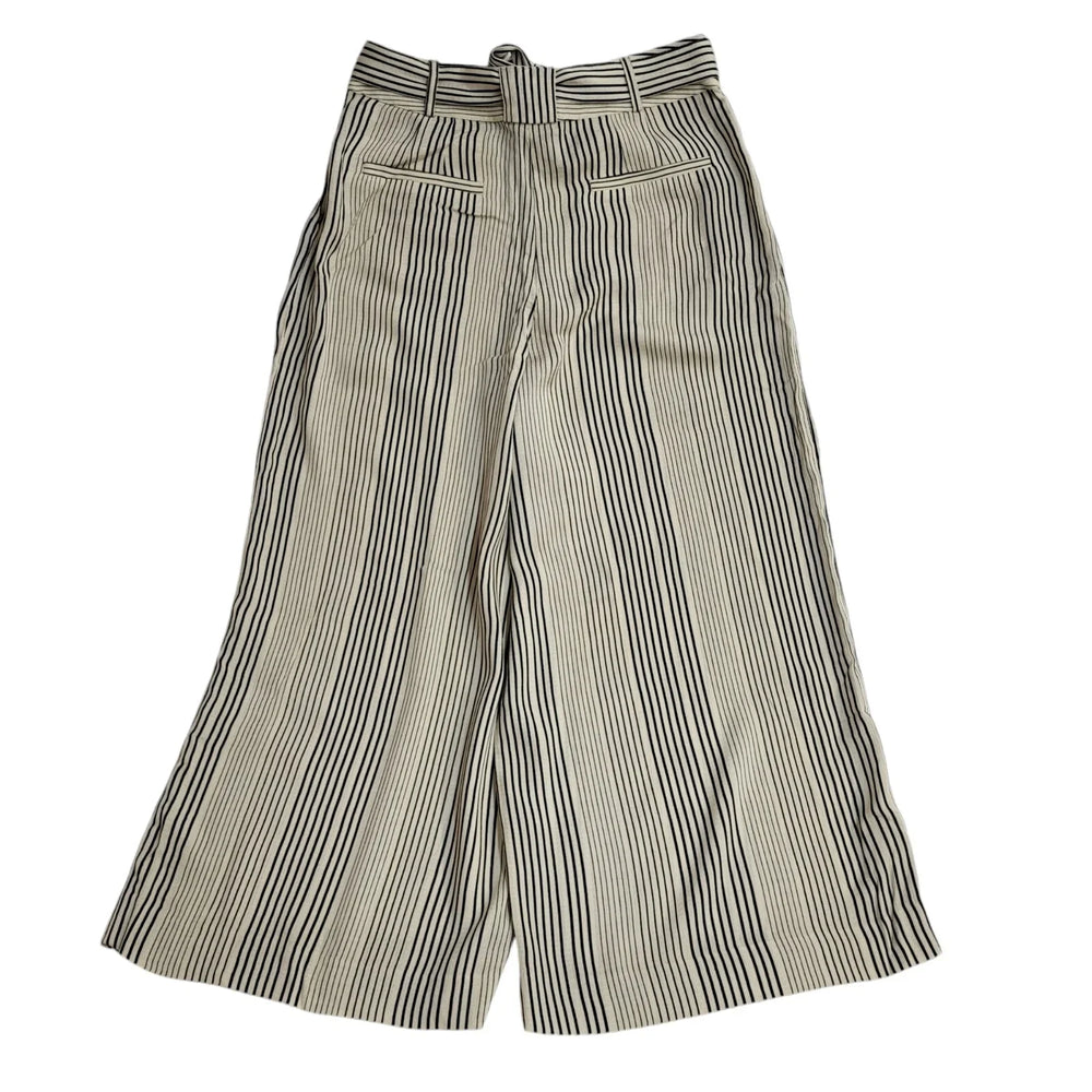 Phase Eight Beige Black Wide Leg Dress Trousers Uk Women's 8 W26 L21 Bnwt EE254
