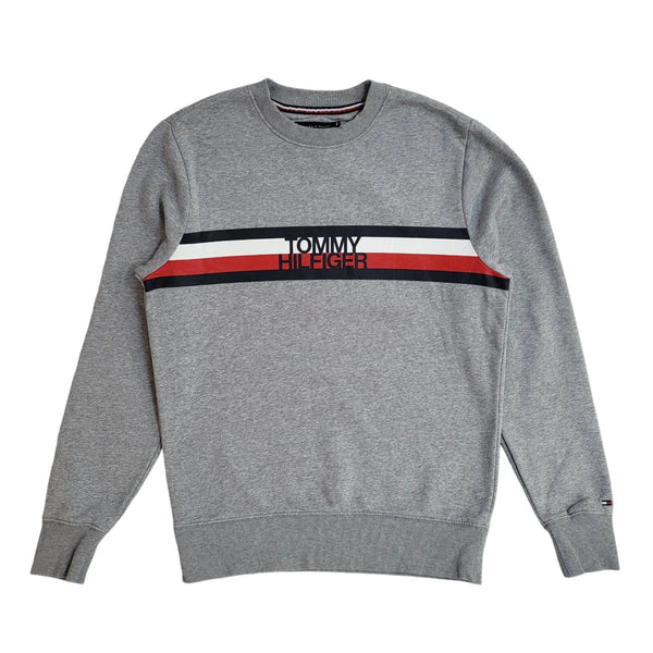 Tommy Hilfiger Grey Crew Neck Sports Casual Sweatshirt UK Men's M EE646