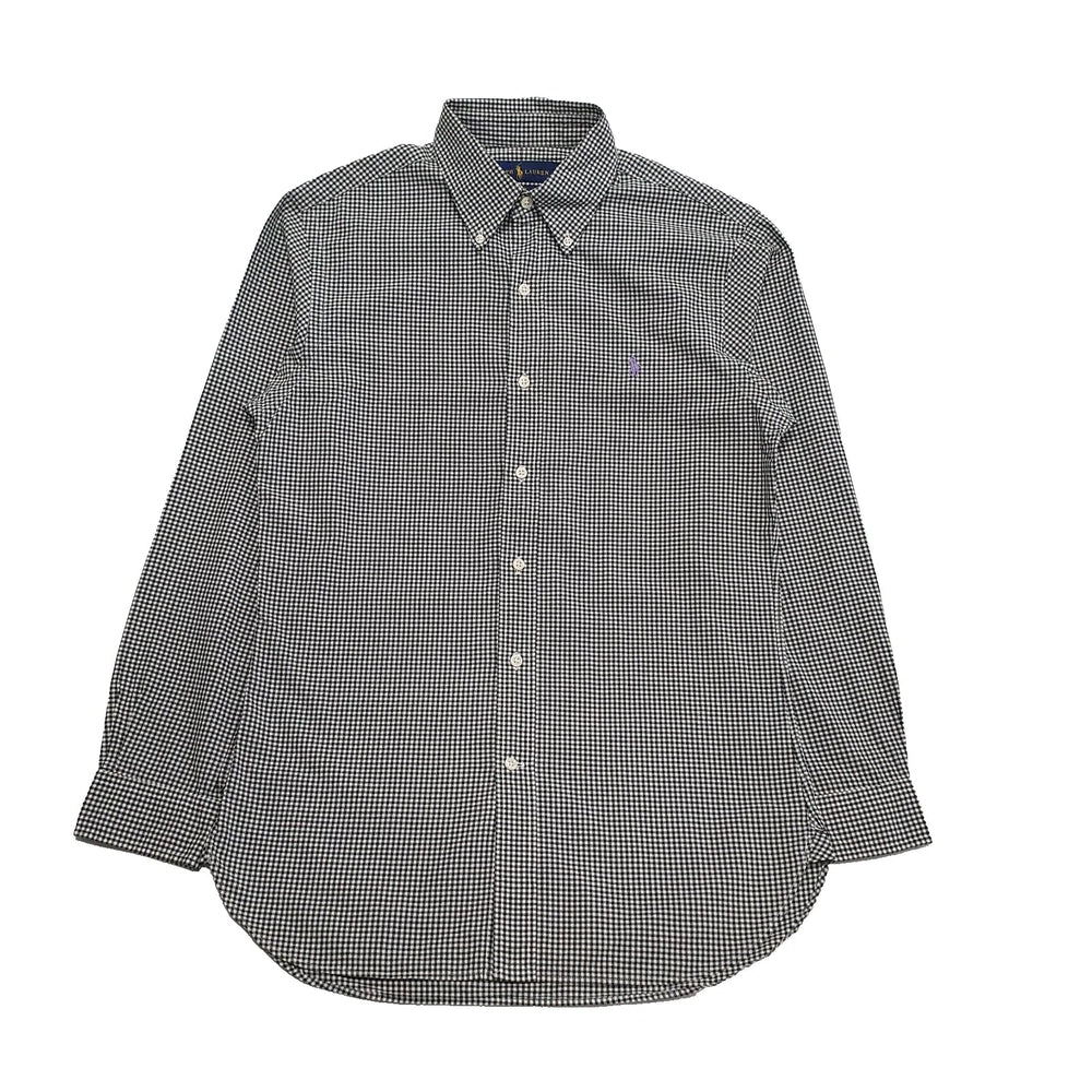 Ralph Lauren White Black Check Long Sleeve Shirt UK Men's M K843