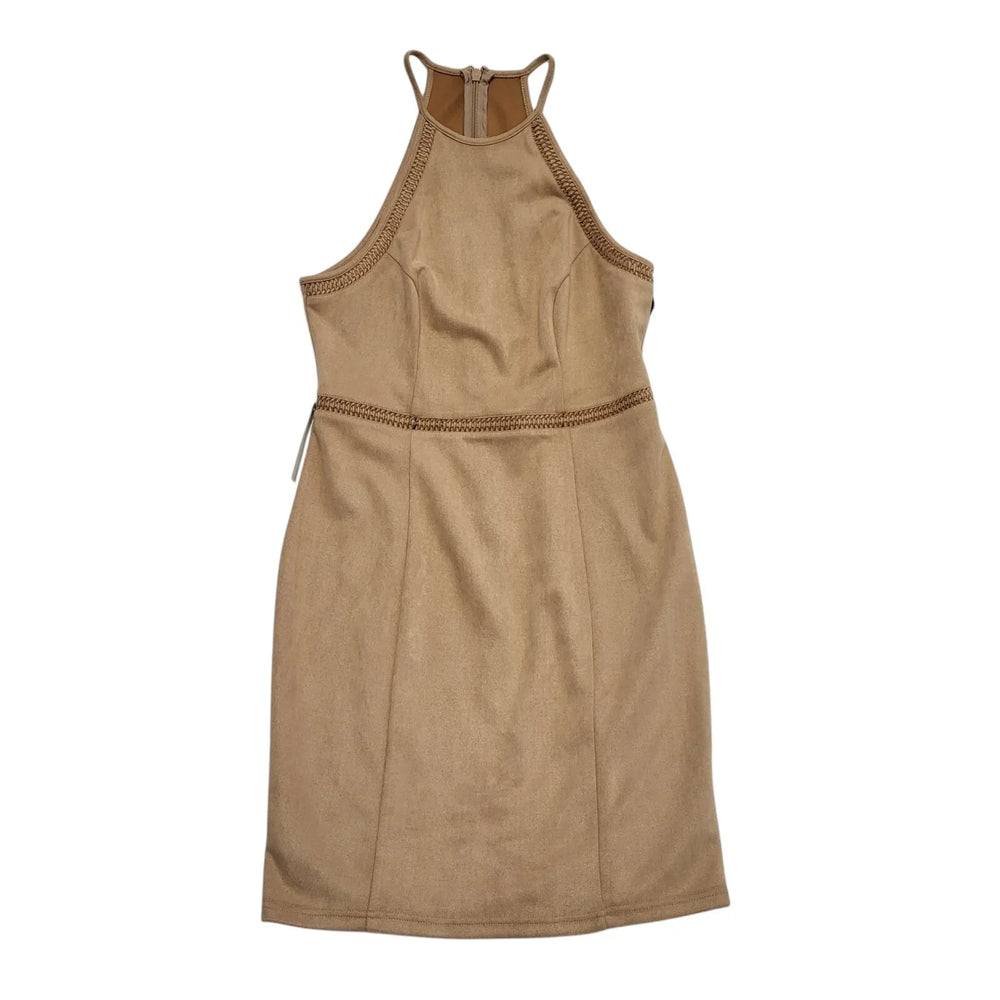 Lipsy Camel Sleeveless Sudette Dress Uk Women's Size 14 Bnwt DD291