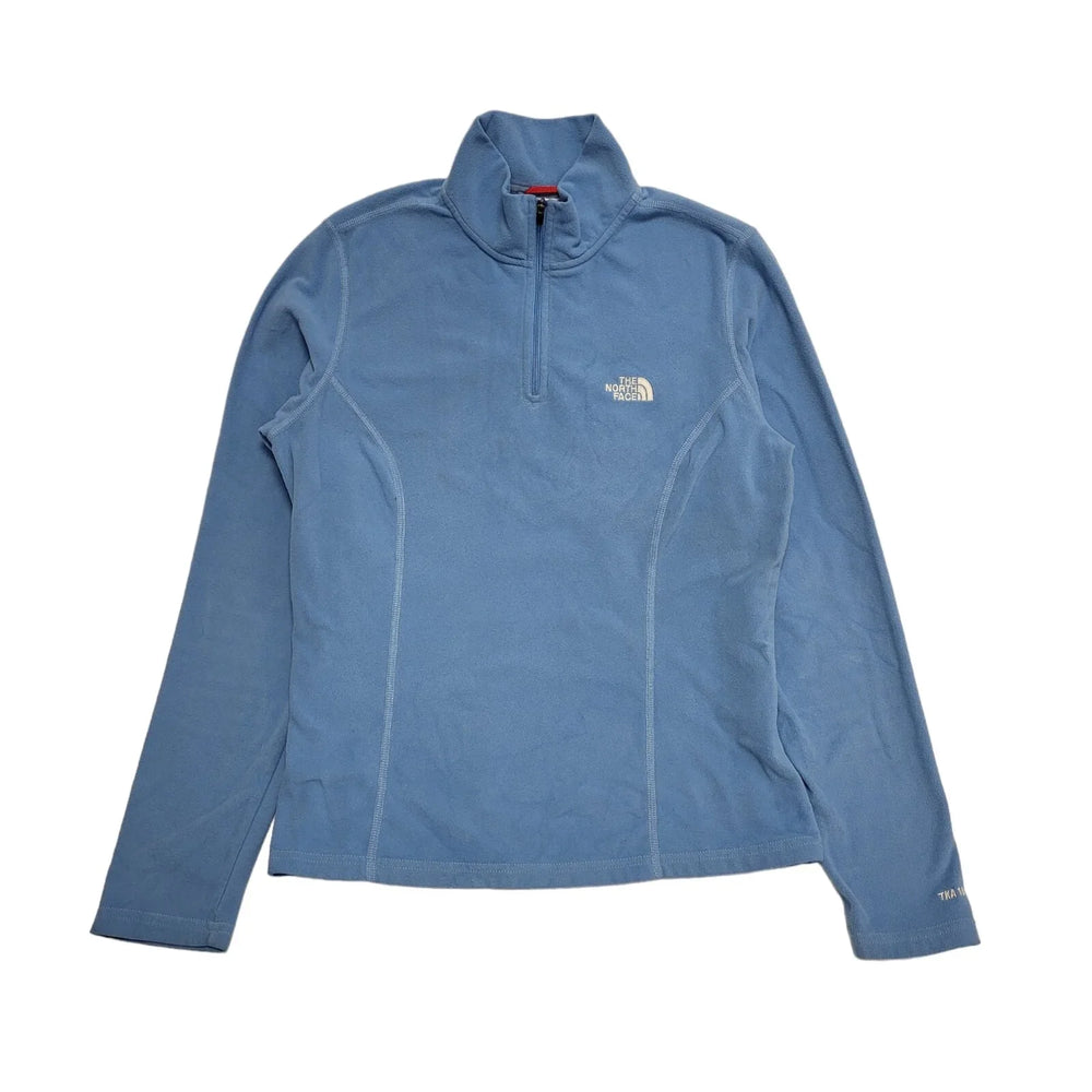 The North Face Light Blue 1/4 Zip Fleece Base Layer Women's uk M 10 eu 38 H347