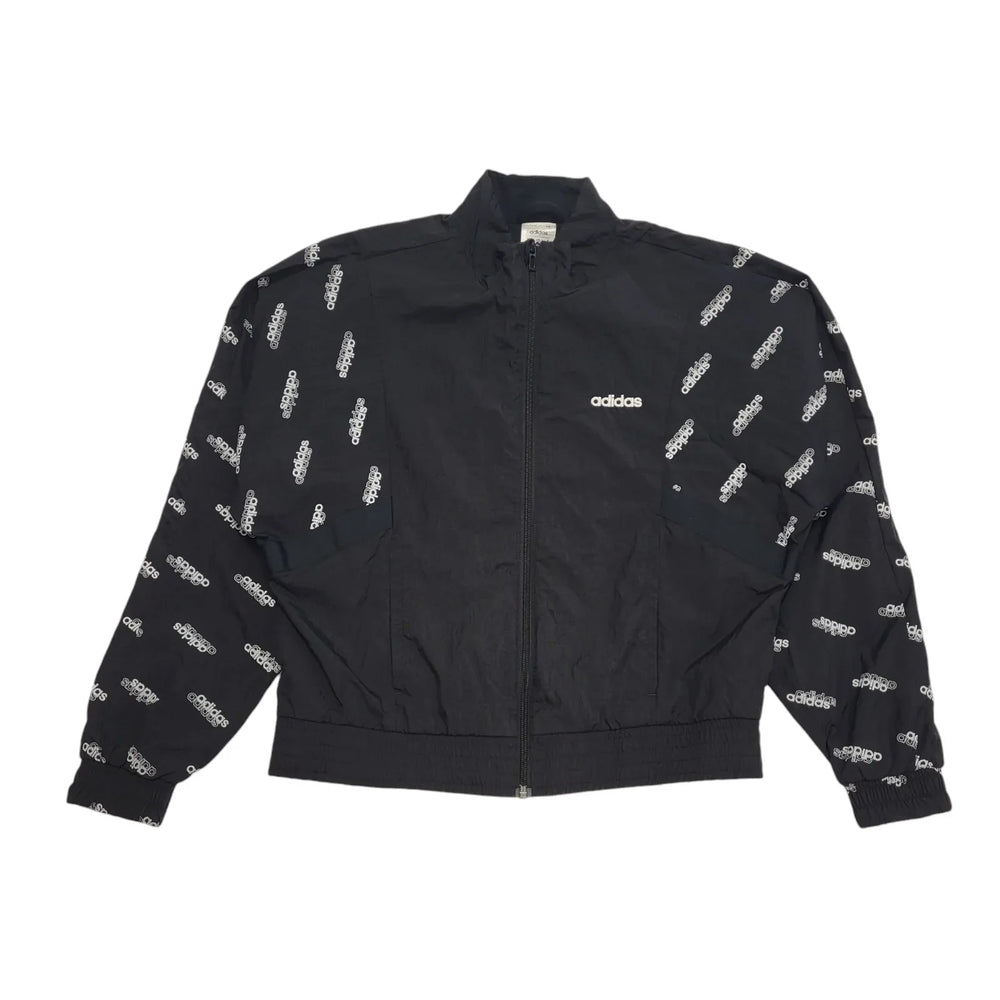 Adidas Black Zipped Sports Jacket Uk Women's Size Small DD349