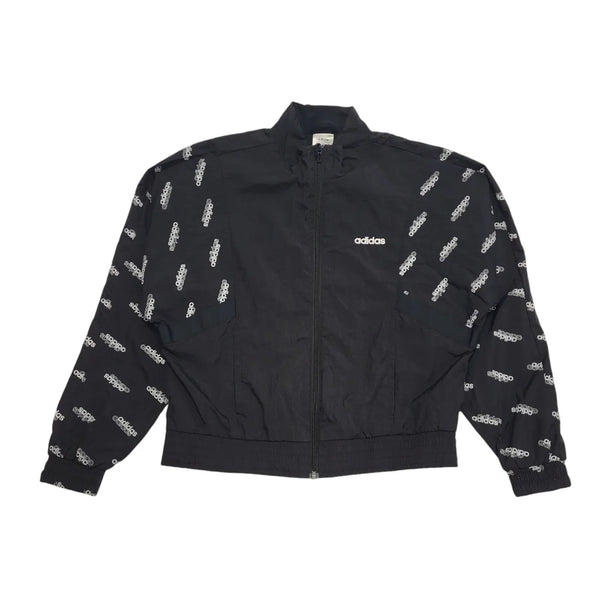 Adidas Black Zipped Sports Jacket Uk Women's Size Small DD349