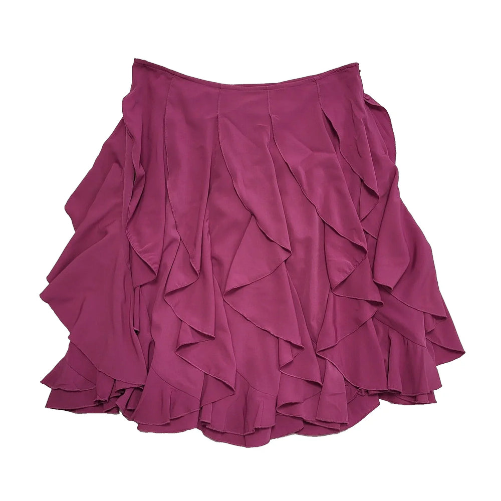 Lucky & CoCo Vintage 90's Purple Ruffle Midi Skirt Womens UK XL W32