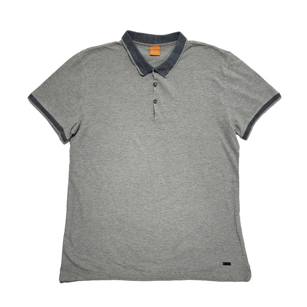 Hugo Boss Grey Slim Fit Short Sleeve Sport Polo Shirt Uk Men's L K724