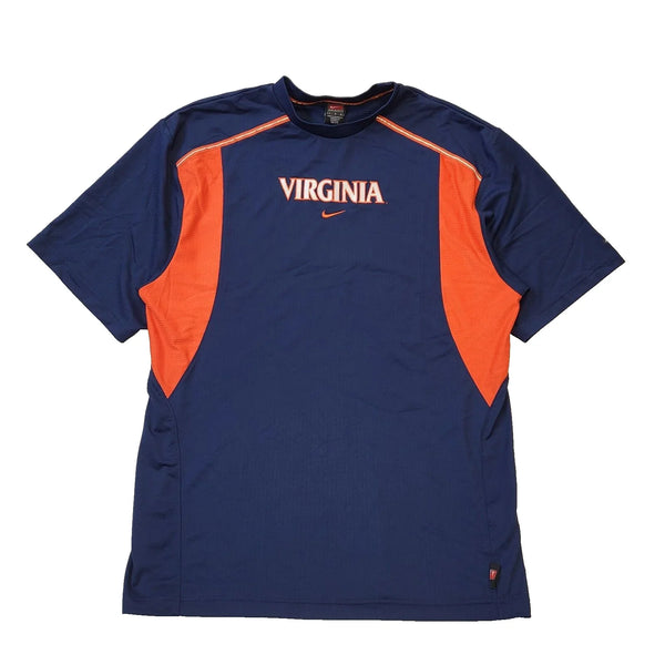 Nike Navy Blue Slim Fit Crew Neck Virginia T-Shirt Men's Uk L EU 54 H64