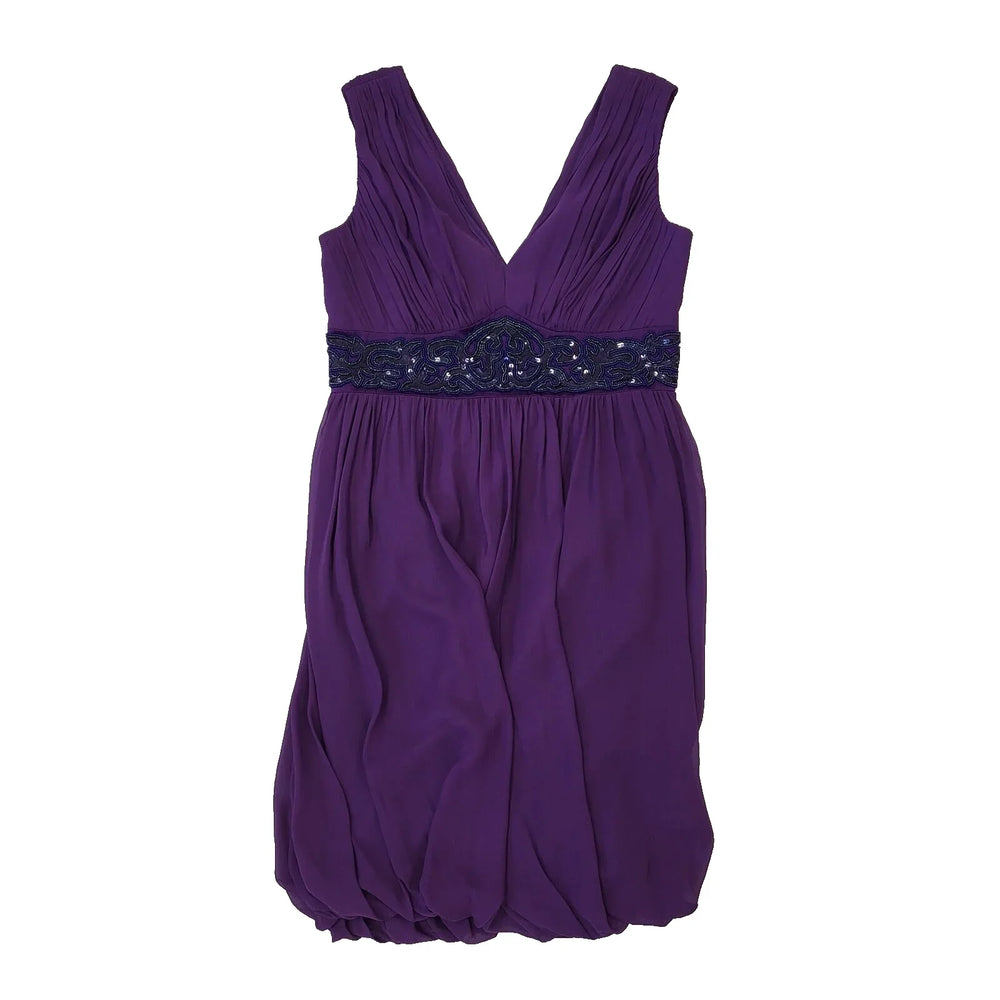Monsoon Purple Sleeveless Evening Dress Uk Women's Size 12 Bnwt EE72