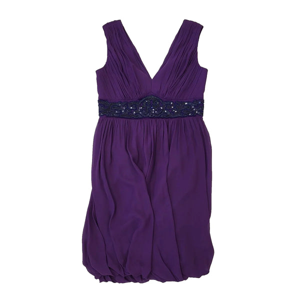 Monsoon Purple Sleeveless Evening Dress Uk Women's Size 12 Bnwt EE72