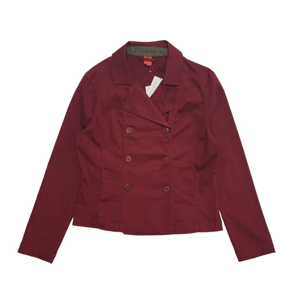 Miss Burgundy Button Dress Jacket Uk Women's Size 12 Bnwt DD345