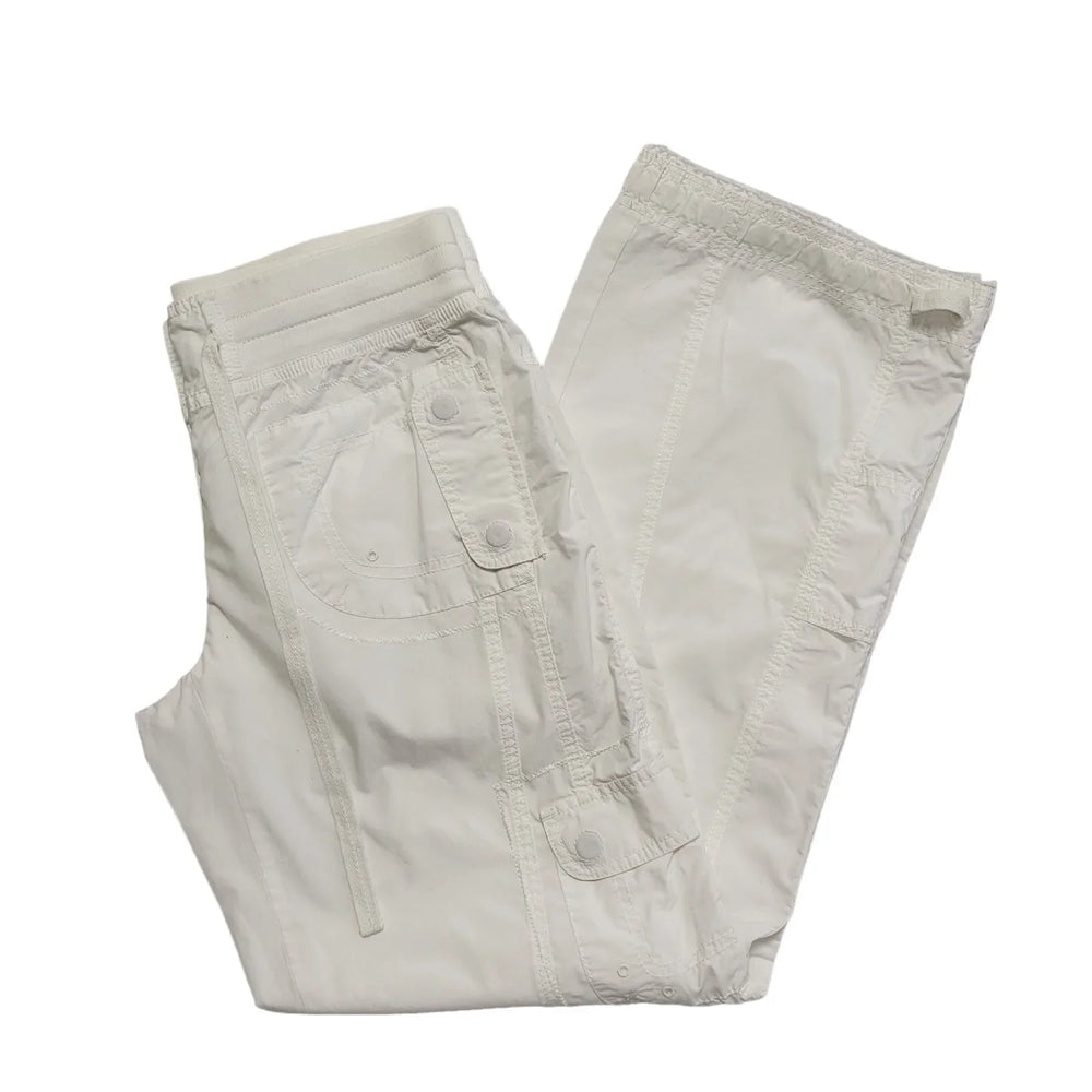 Next Vintage Y2k White Straight Cargo Trousers Uk Women's 12 W30 L31