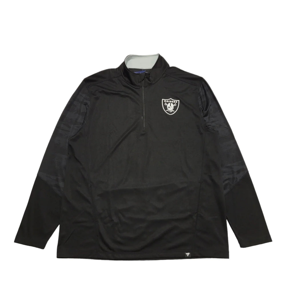 Fanatics Black Raiders 1/4 Zip NFL Sports Top UK Men's XL Bnwt BB928