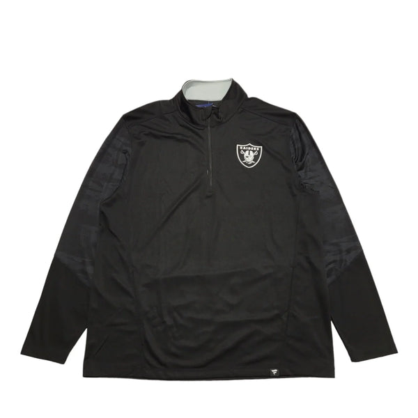 Fanatics Black Raiders 1/4 Zip NFL Sports Top UK Men's XL Bnwt BB928