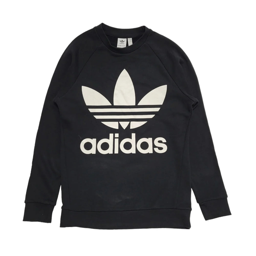 Adidas Black Round Neck Over-sized Sweatshirt Women's uk 6 xS eu 34 H343