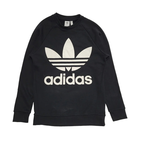 Adidas Black Round Neck Over-sized Sweatshirt Women's uk 6 xS eu 34 H343