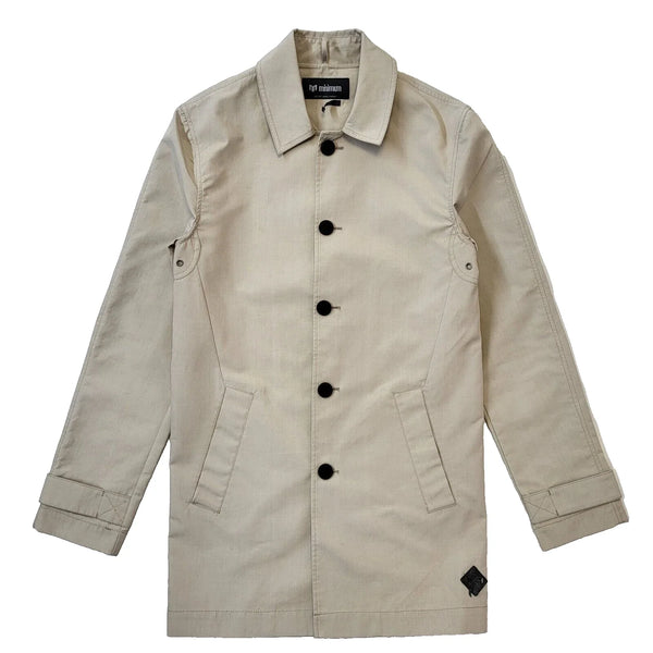 Minimum Aarhus Beige Button-Up Trench Coat Men's Size Small Eu 46