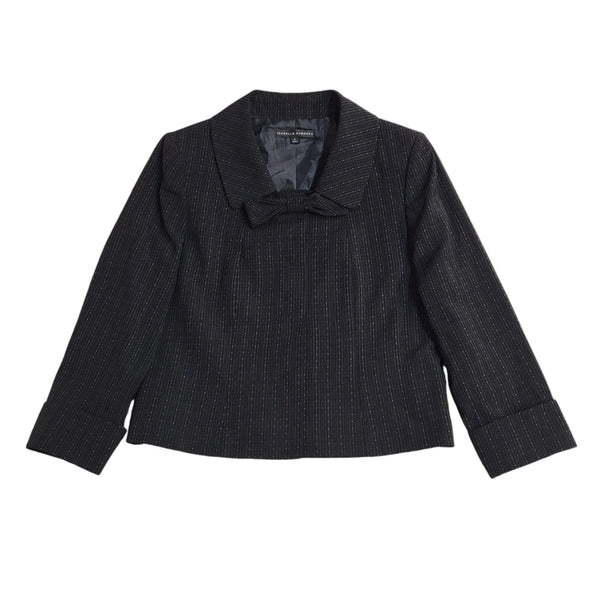 Isabella De Marco Black Snap Blazer Jacket Uk Women's Size 6 EE867