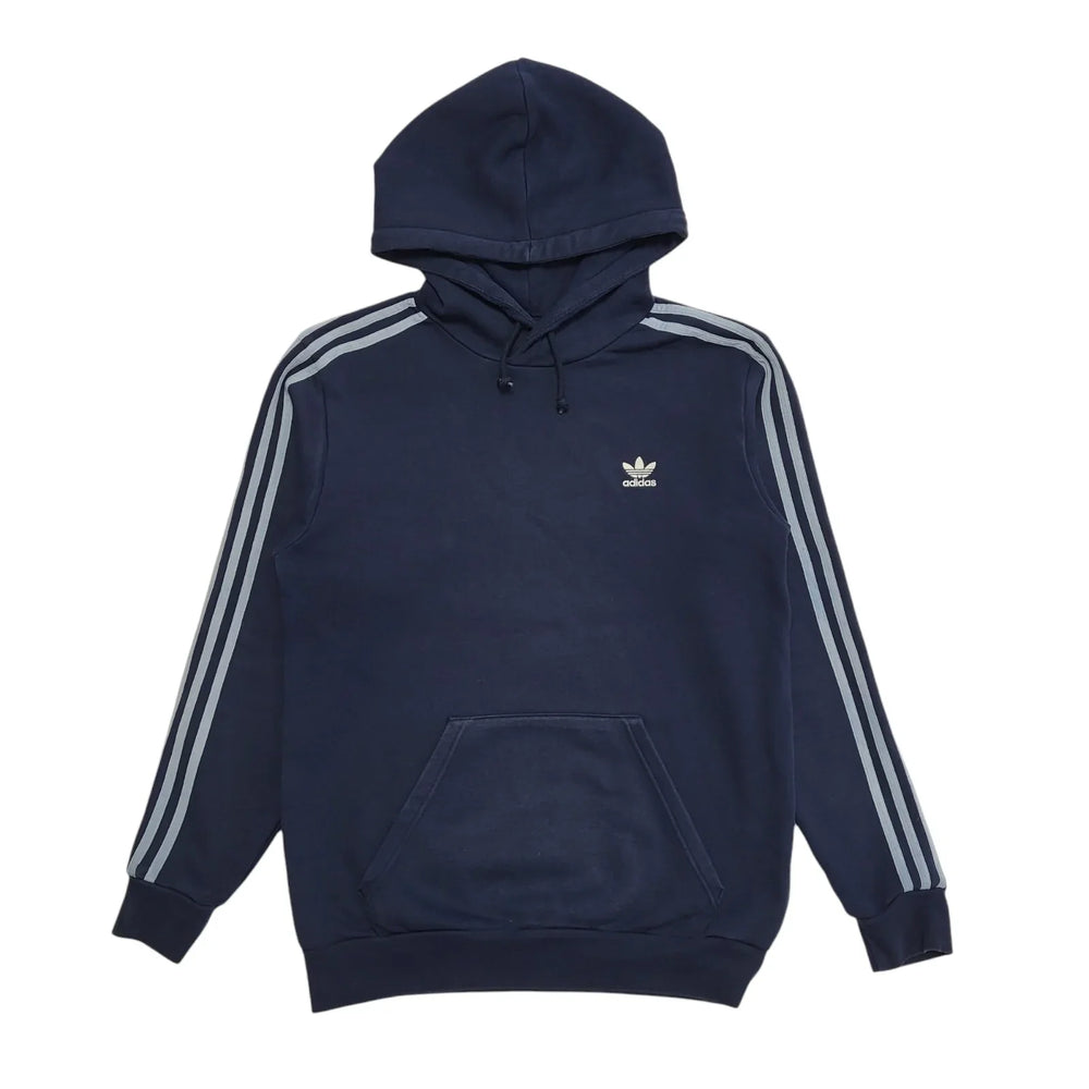 Adidas Navy Blue Drawstring Pullover Sweatshirt Hoodie Uk Men's Size S DD322