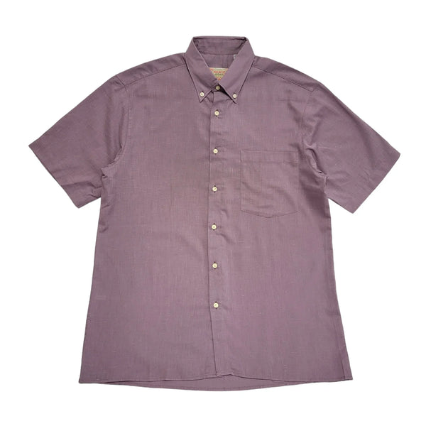 Macacos Vintage 90's Purple Short Sleeve Shirt Mens UK Size M