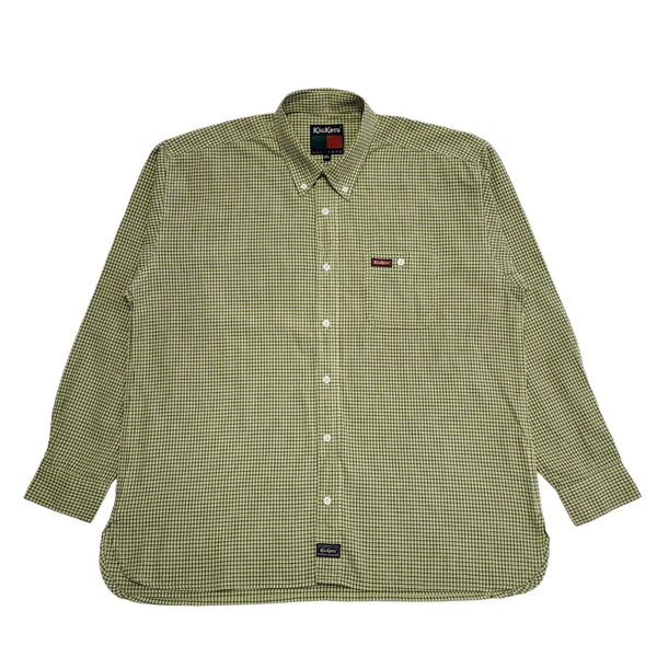 Kickers 90's Checked Long Sleeve Relaxed Fit Shirt Mens XL