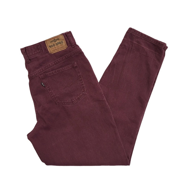 101 Stop 90s Burgundy Straight Leg Denim Jeans Men's Size M W33 L31