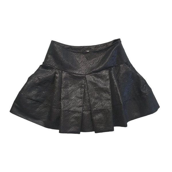 Helene Berman Black Elasticated Mini Skirt Uk Women's 12 W30 Eu 40 G47
