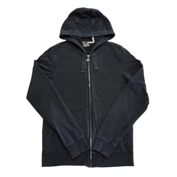 Emporio Armani Black Zipped Sweatshirt Hoodie Uk Men's Size XS L569