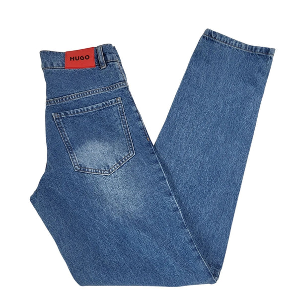 Hugo Boss 1677 Jeans Dark Blue Slim Straight Denim Uk Men's Size XS W28 L30