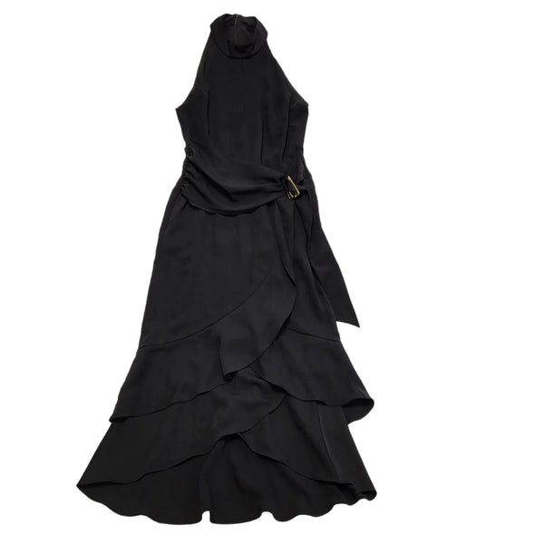 Coast Black Tiered Evening Dress Women's UK 12 CC619
