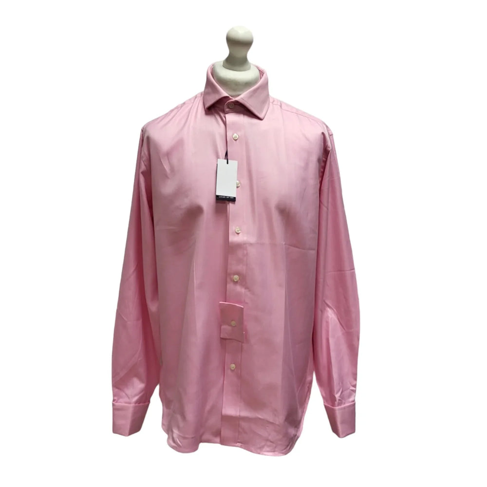 Savoy Taylors Guild Pink Slim Fit Long Sleeve Shirt BNWT Men's UK XXL CC297